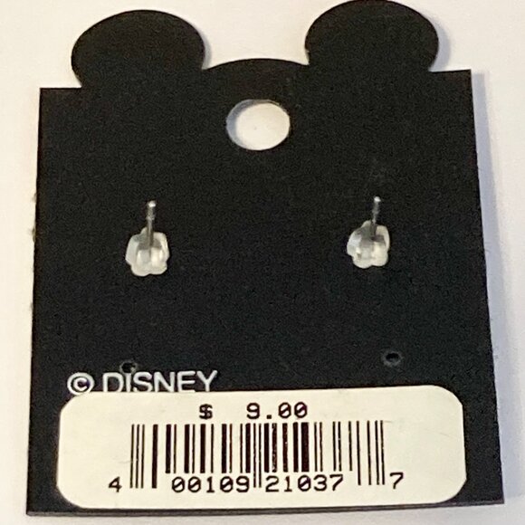 Vintage Disney Mickey Minnie Mouse Earrings Ears Bow Dots Icon Black Disneyana - Picture 6 of 7